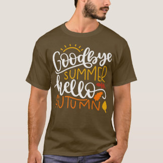Camiseta Naranja de árbol de otoño de hojas de hoja tempora