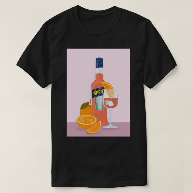 Camiseta Naranja de bebidas de Aperol Spritz (Diseño del anverso)