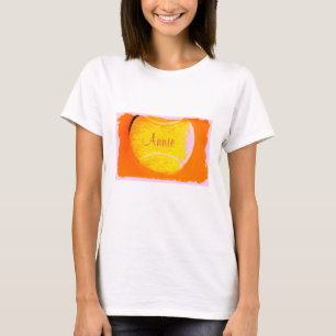 Camiseta Naranja de bolas de tenis Rosa Amarillo para camis