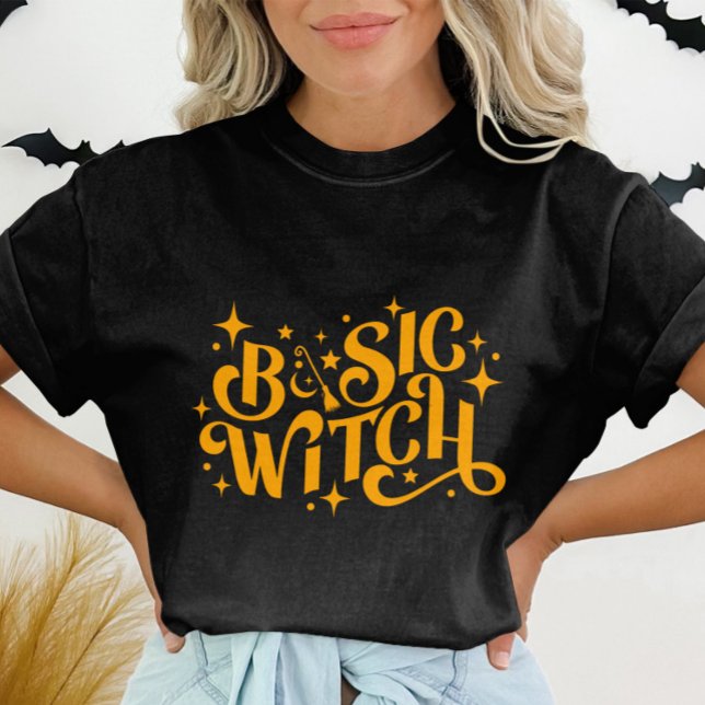 Camiseta Naranja de Brujas Básica Mujeres Modernas Hallowee (Subido por el creador)