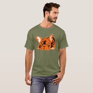 Camiseta Naranja de Bulldog francés