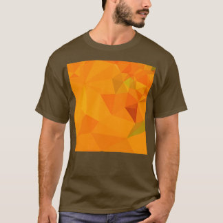 Camiseta Naranja de calabaza Resumen Fondo de polígono bajo