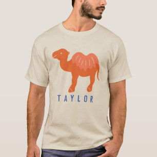 Camiseta Naranja de camello personalizado Bactrian 2 hump P