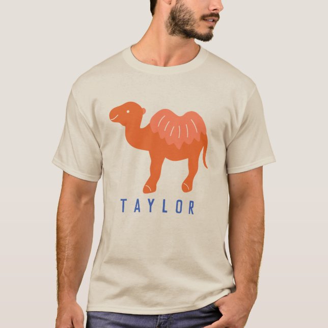 Camiseta Naranja de camello personalizado Bactrian 2 hump P (Anverso)