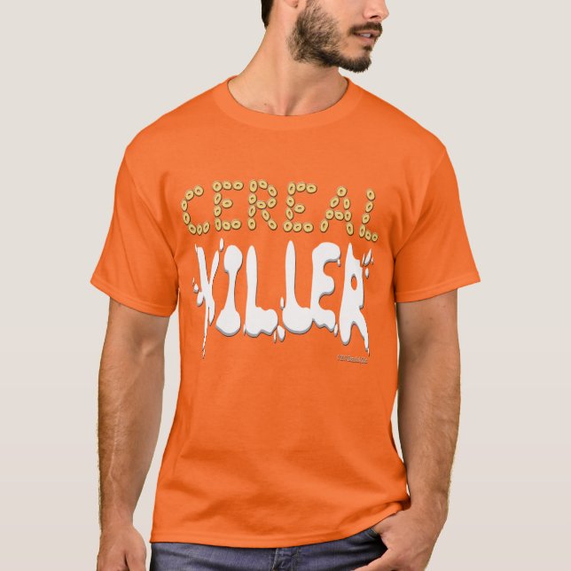 Camiseta Naranja de Cereal Killer Funny Breakfast Lover (Anverso)
