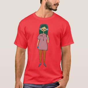Camiseta Naranja de Chica autista de corte