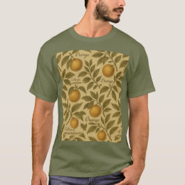 Camiseta Naranja de cítricos botánicos con guión