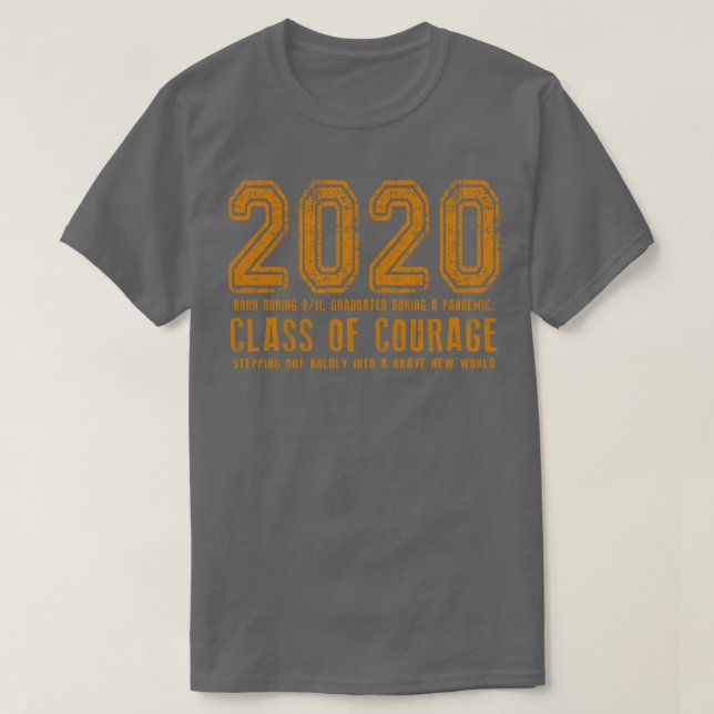 Camiseta naranja de clase de coraje de 2020 (Diseño del anverso)