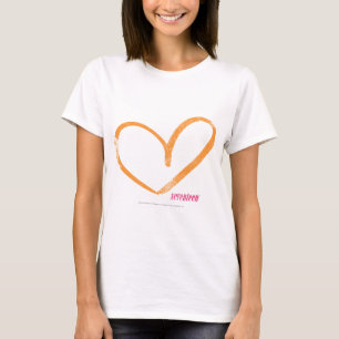 Camiseta Naranja de corazón abierto