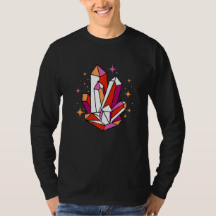 Camiseta Naranja de cristales lesbianas Orgullo Lésbico Ros