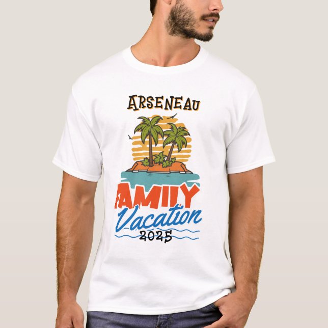 Camiseta Naranja de crucero familiar/camiseta PERSONALIZADA (Anverso)