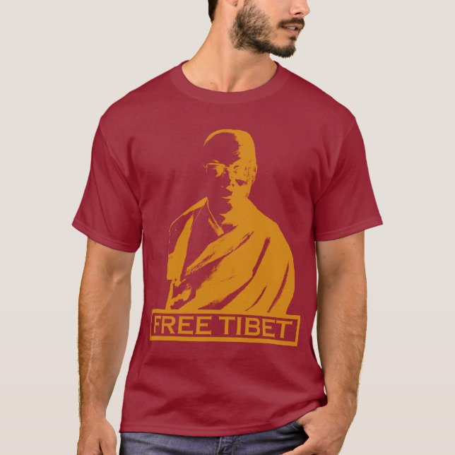 Camiseta naranja de Dalai Lama (Anverso)