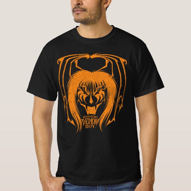 Camiseta Naranja de Demon Boy Halloween 2021 (Anverso)