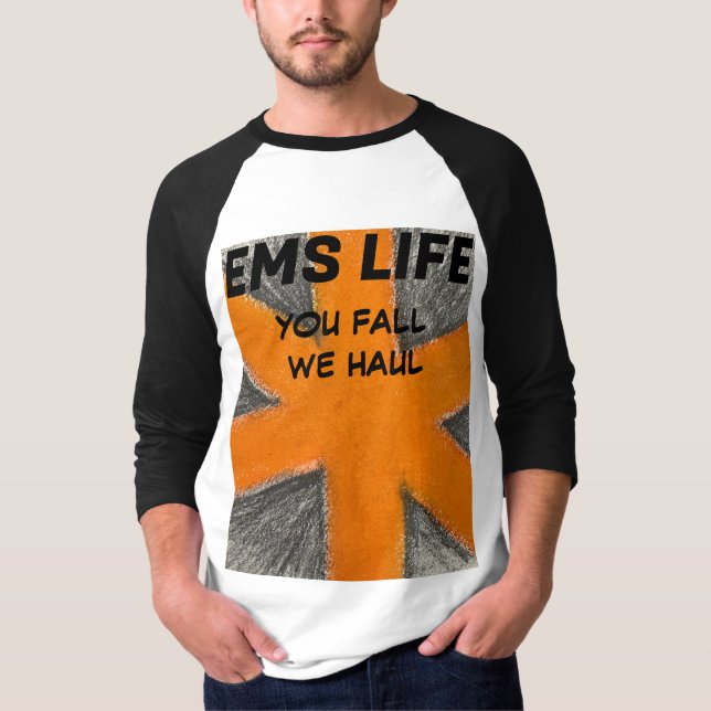 Camiseta Naranja de EMT masculino y estrella de grafito de  (Anverso)