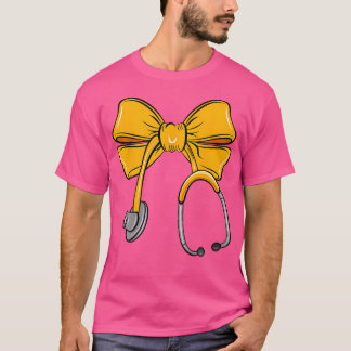 Camiseta Naranja de Enfermería Bow Stethoscope Doct de Enfe