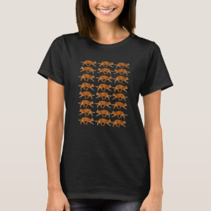 Camiseta Naranja de gato naranja Patrón de gato tabby
