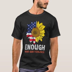 Camiseta Naranja De Girasol Paz Suficiente Acabar Con La Vi