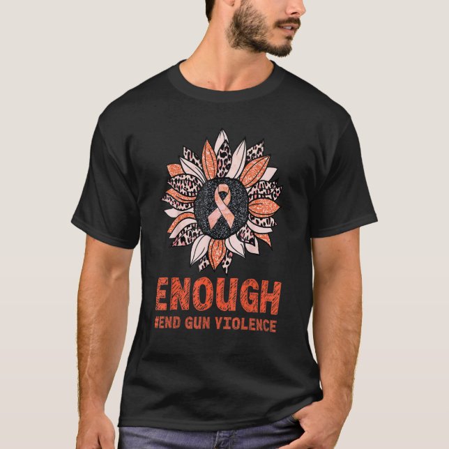 Camiseta Naranja de girasol paz suficiente para acabar con  (Anverso)