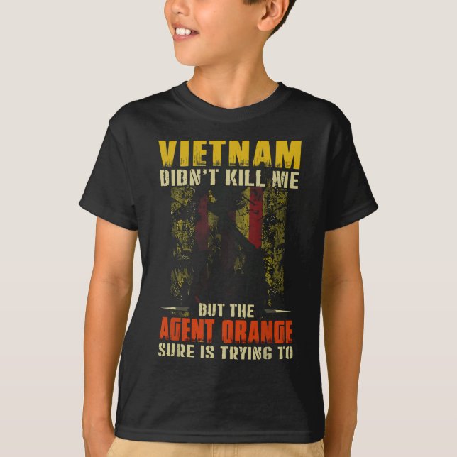Camiseta Naranja de guerra de Vietnam: Víctimas militares r (Anverso)