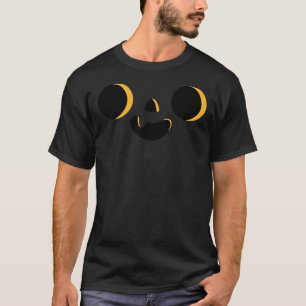 Camiseta Naranja de Halloween Feliz Guay Cara de calabaza E