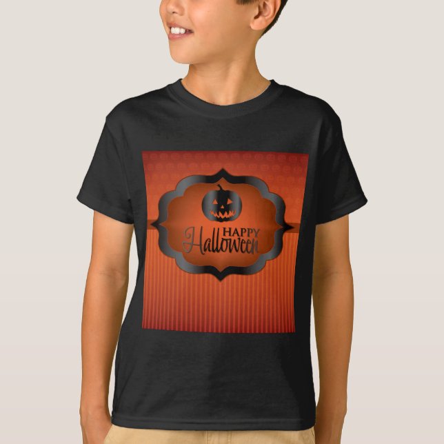 Camiseta Naranja de Halloween jack o'lantern (Anverso)