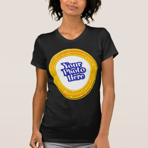 Camiseta Naranja De Halloween Y Bañada Amarilla Con Tu Foto