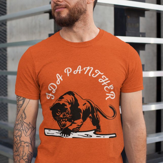 Camiseta Naranja de Hombres Mujeres de la Pantera Negra de  (Subido por el creador)