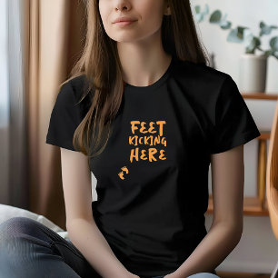 Camiseta naranja de huella dactilar de embarazo di