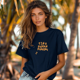 Camiseta naranja de huella dactilar de embarazo di