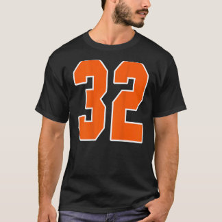 Camiseta Naranja De Impresión Atrás Bloque Deportivo Número