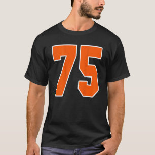 Camiseta Naranja De Impresión Atrás Bloque Deportivo Número