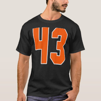 Camiseta Naranja De Impresión Atrás Bloque Deportivo Número