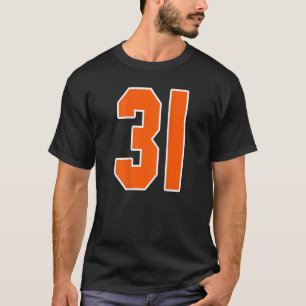 Camiseta Naranja De Impresión Atrás Bloque Deportivo Número