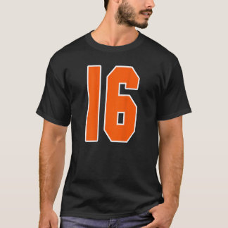 Camiseta Naranja De Impresión Atrás Bloque Deportivo Número