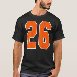 Camiseta Naranja De Impresión Atrás Bloque Deportivo Número