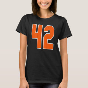Camiseta Naranja De Impresión Atrás Bloque Deportivo Número