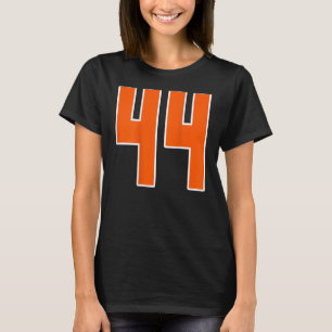 Camiseta Naranja De Impresión Atrás Bloque Deportivo Número