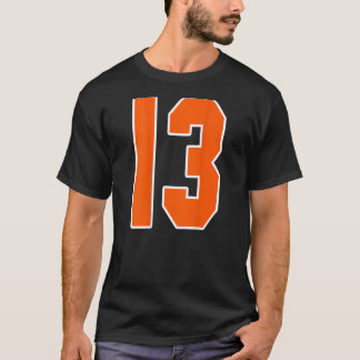 Camiseta Naranja De Impresión Atrás Bloque Deportivo Número