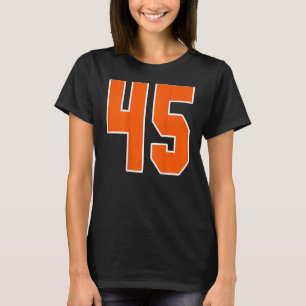 Camiseta Naranja De Impresión Atrás Bloque Deportivo Número