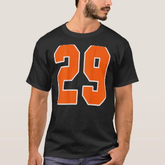 Camiseta Naranja De Impresión Atrás Bloque Deportivo Número