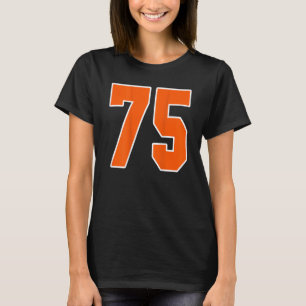 Camiseta Naranja De Impresión Atrás Bloque Deportivo Número
