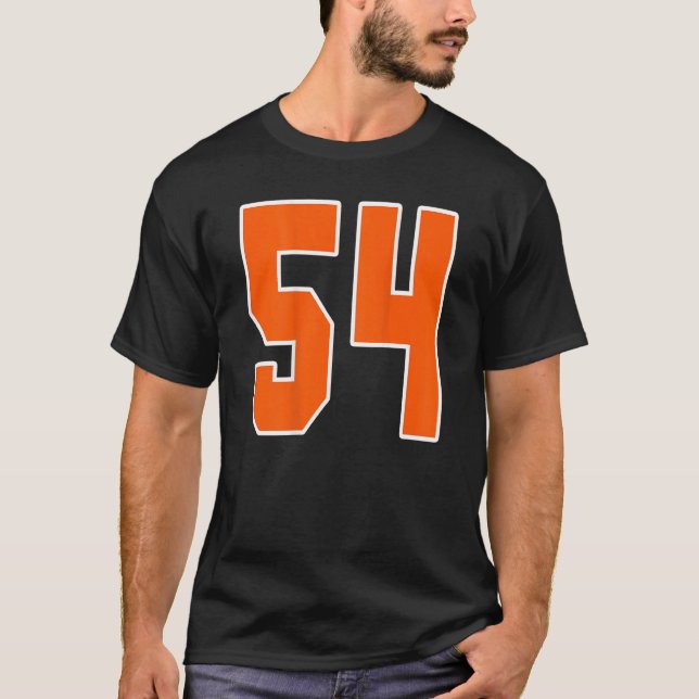 Camiseta Naranja De Impresión Atrás Bloque Deportivo Número (Anverso)