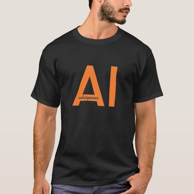 Camiseta NARANJA de ingeniero de alerta de susurros de IA (Anverso)
