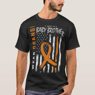 Camiseta Naranja De La Bandera De Concienciación De Leucemi
