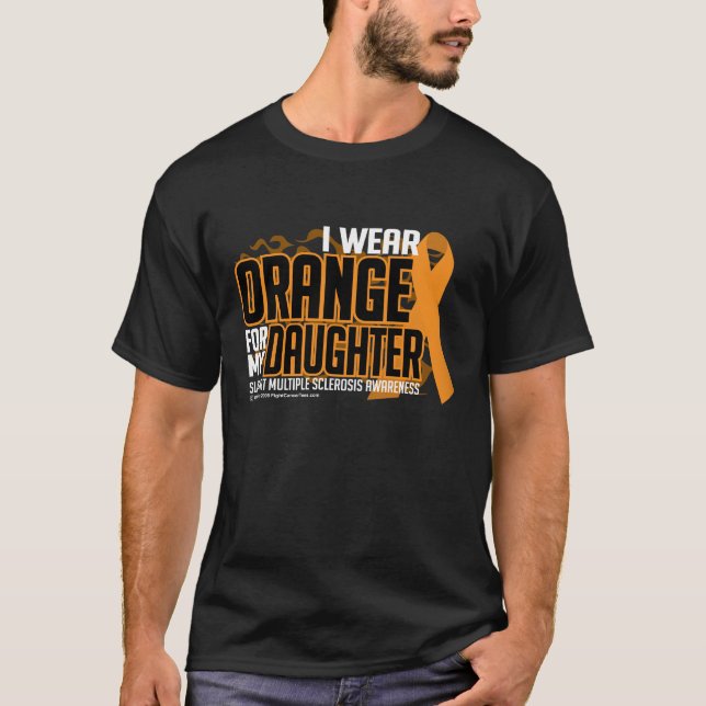 Camiseta Naranja de la esclerosis múltiple para la hija (Anverso)