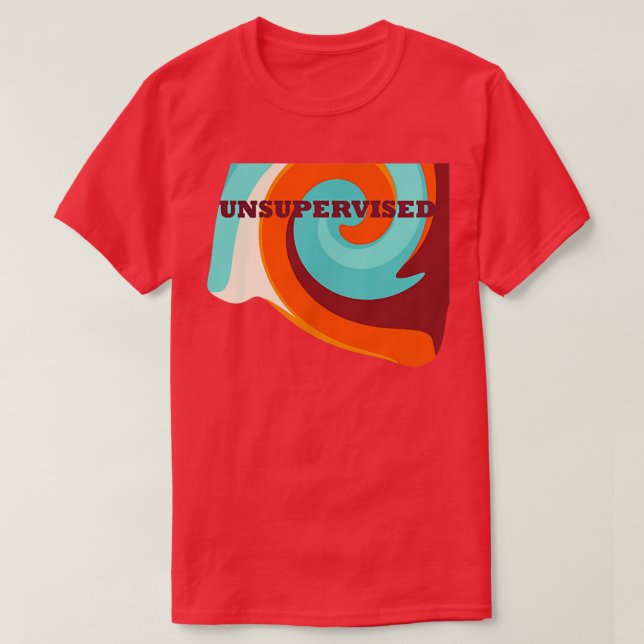 Camiseta Naranja de la Fiesta Maroon Blu, que no está super (Diseño del anverso)