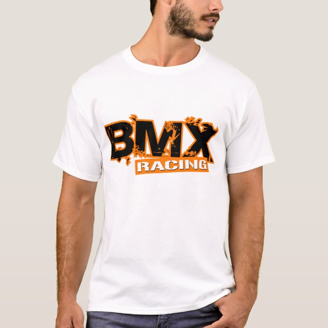 CAMISETA NARANJA DE LAS CARRERAS DE BMX (Anverso)