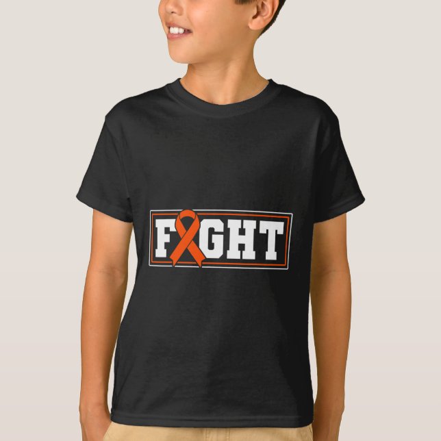 Camiseta Naranja de leucemia de lucha Cinta 1 (Anverso)