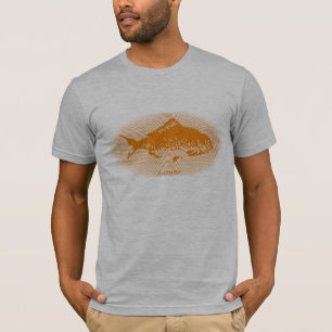 Camiseta Naranja de líneas retro