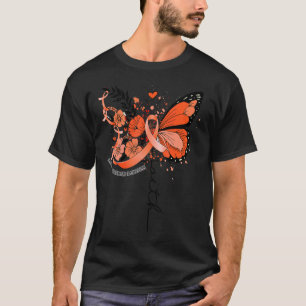 Camiseta Naranja de mariposa de fe Ribbon Esclerosis múltip